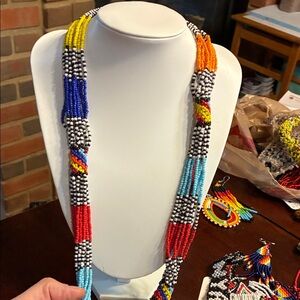 African Kenya Colorful Beaded Necklace